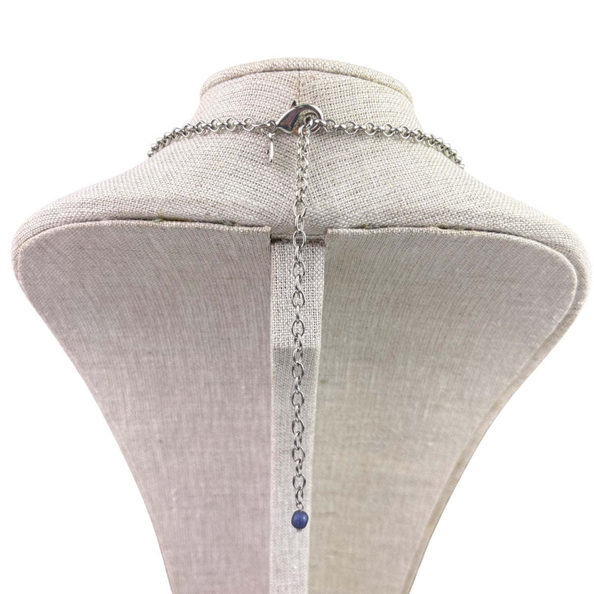 Chicos Womens Multicolor Beaded 3-Strand Necklace Silver Tone Adjustable Chain