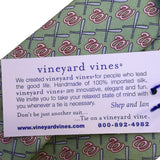Vineyard Vines Mens Green 100% Silk Washington Nationals Logo Patterned Tie