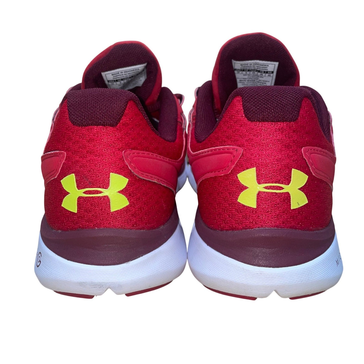 Under Armour Men’s Red Mesh Micro G Velocity RN Running Shoes Size 10