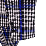 Banana Republic Womens Blue Black Plaid Pants Suit - Blazer & Slim Fit Sz 4 & 6