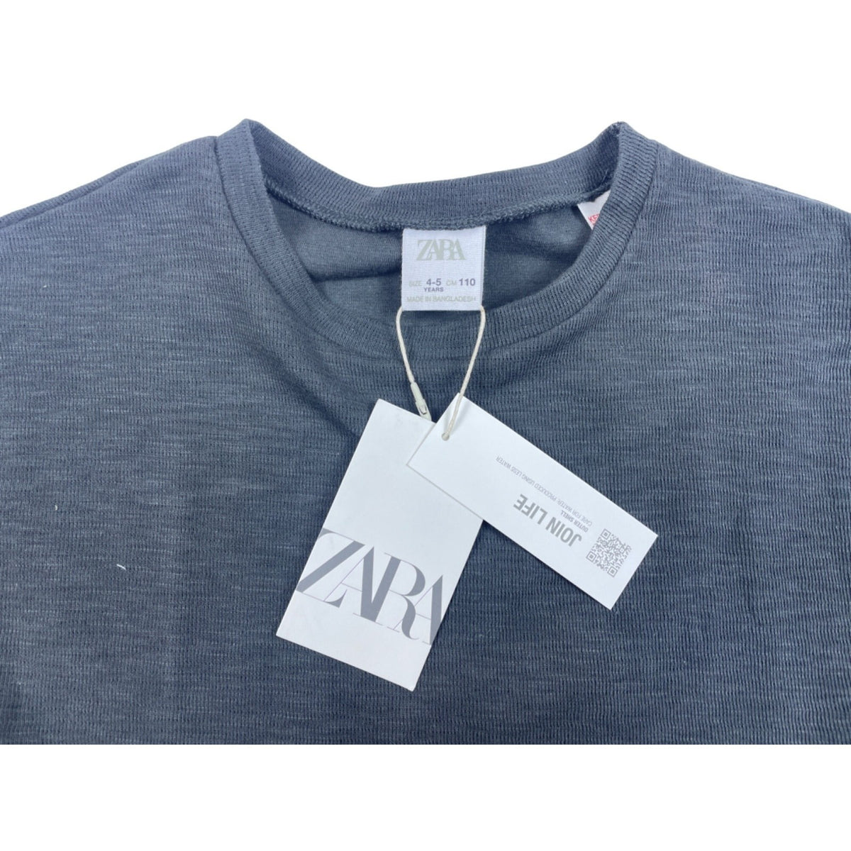 Zara Toddler Girl's Dark Gray Long Sleeve Classic Sz 4-5 (yrs) - NWT