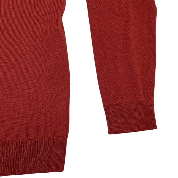 Nordstrom Mens Burgundy Russet 100% Merino Wool Crewneck Sweater Size XL - New