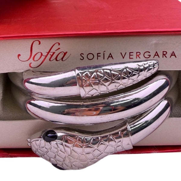 Sofia Vergara Womens Silver Tone Metal Snake Coil Bracelet
