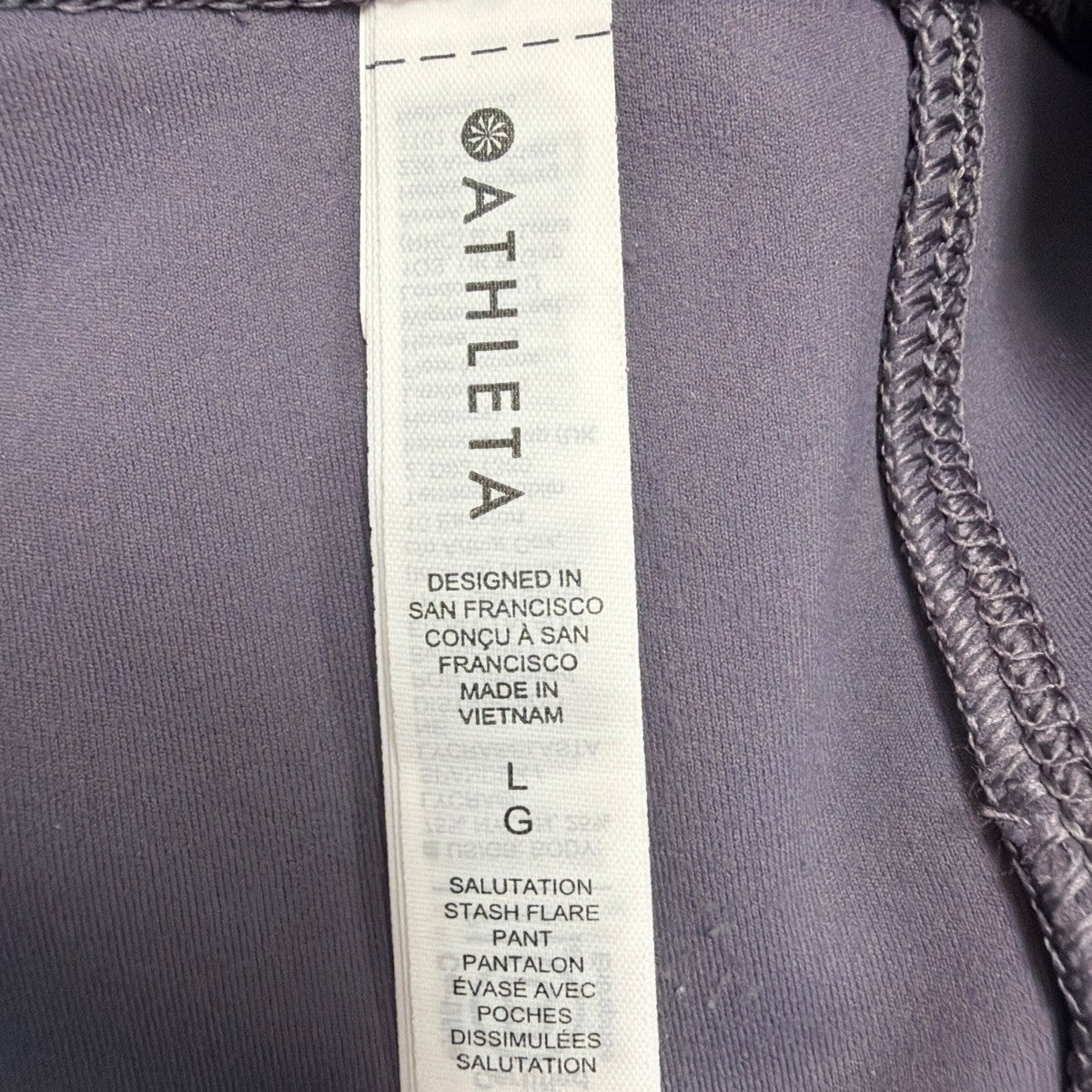 Athleta Womens Gray Salutation Stash Flare Pants With Pockets Size L