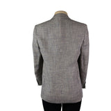 Lauren Ralph Lauren Womens Navy & Beige Houndstooth Linen Blazer Jacket Size 6P
