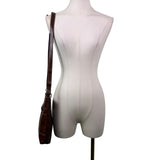 Nine West Women’s Brown Faux Leather Zip Closure Adjustable Strap Crossbody Bag