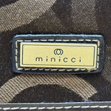Minicci Women’s Brown Fabric Patterned With Multiple Compartments Clutch Wallet