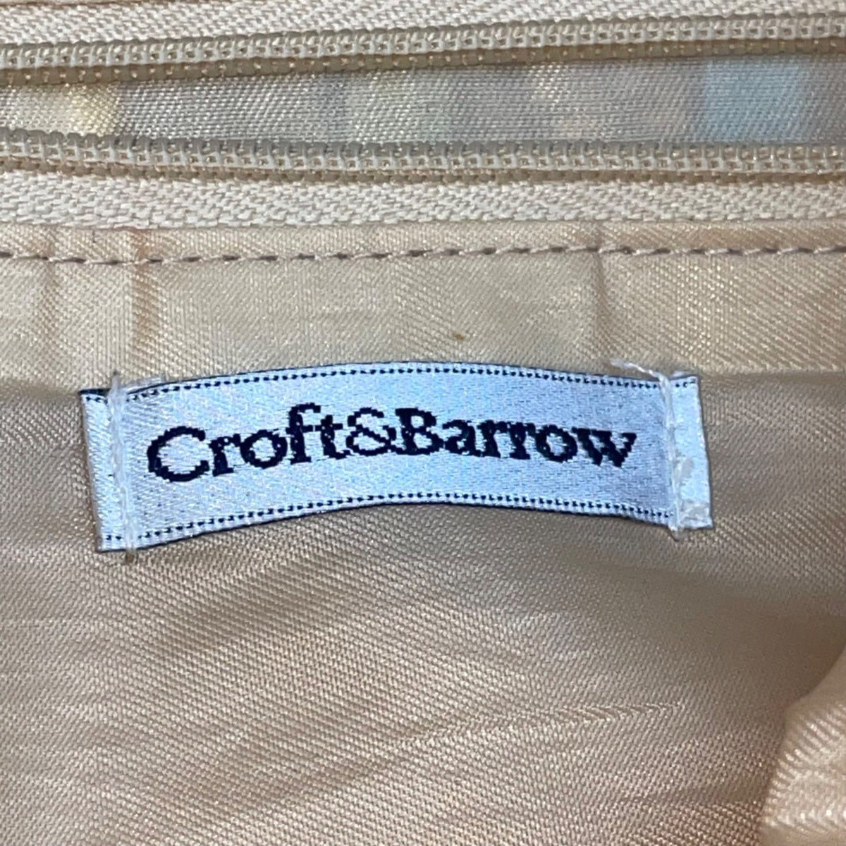 Croft & Barrow Women’s Brown Multicolored Woven Zip Closure  Shoulder Bag