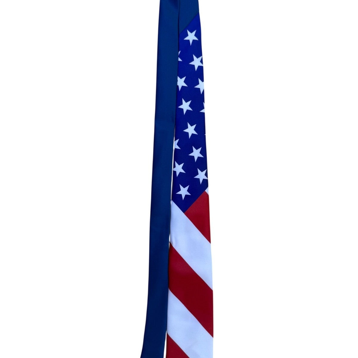 Ralph Marlin Mens Red White Blue Polyester American Flag Stripe Necktie
