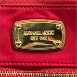 Michael Kors Women's Red Jet Set Flat Crossbody Bag With Gold Accents Sz M - NWT