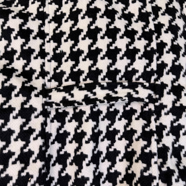 New York & Company Womens Black & White Houndstooth Belted Cape Jacket M