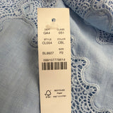 J. Crew Womens Blue Linen Embroidered Slip Dress Lightweight Summer Wear Size 2P