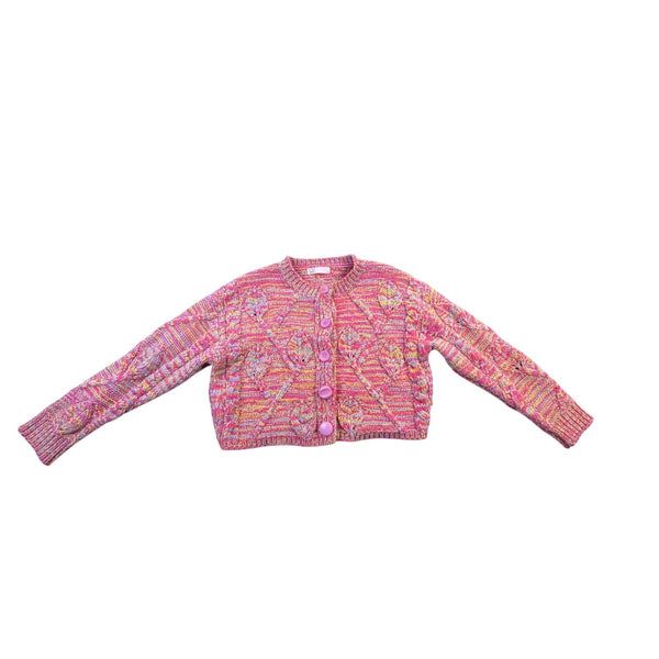 Style Tang Womens Multicolor Knit Cardigan Sweater Button Front Long Sleeve Sz S