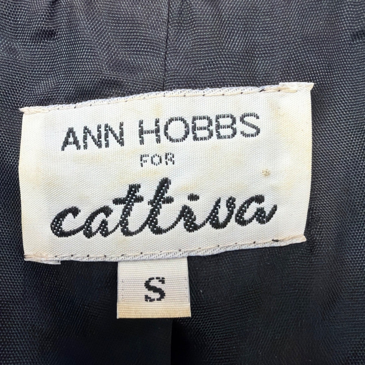 Ann Hobbs For Cattiva Womens Black Acetate Rayon Velvet Zip Jacket Size S
