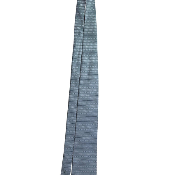 Jones New York Mens Gray 100% Silk Striped Necktie Elegant Pattern Classic Style