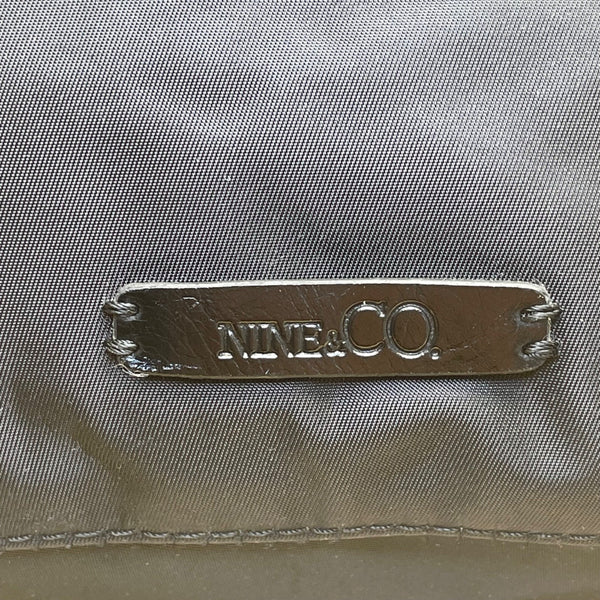 Nine & Co Women’s Black Nylon With Front Pockets Adjustable Strap Crossbody Bag