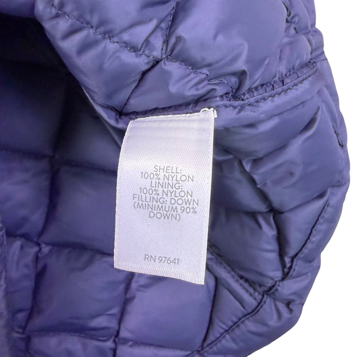 J.Jill Womens Navy Down Quilted Puffer Vest Petite Lightweight Collar Sz XS