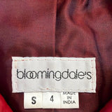 Bloomingdales Womens Red Leather Sleeveless Vest Belted Zipper Pockets Size S