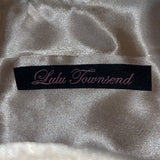 Lulu Townsend Women’s Beige Satin With Chain Strap  Pleated Clutch Evening Bag