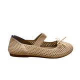 Rothys Kids Beige Knit Mary Jane Bow Ballet Flats Size K2