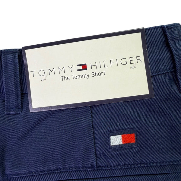 Tommy Hilfiger Mens Navy Cotton Shorts Relaxed Pleated Fit Casual Style Size 31