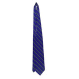 Huntington Mens Purple & Green 100% Silk Striped Classic Tie Made In USA