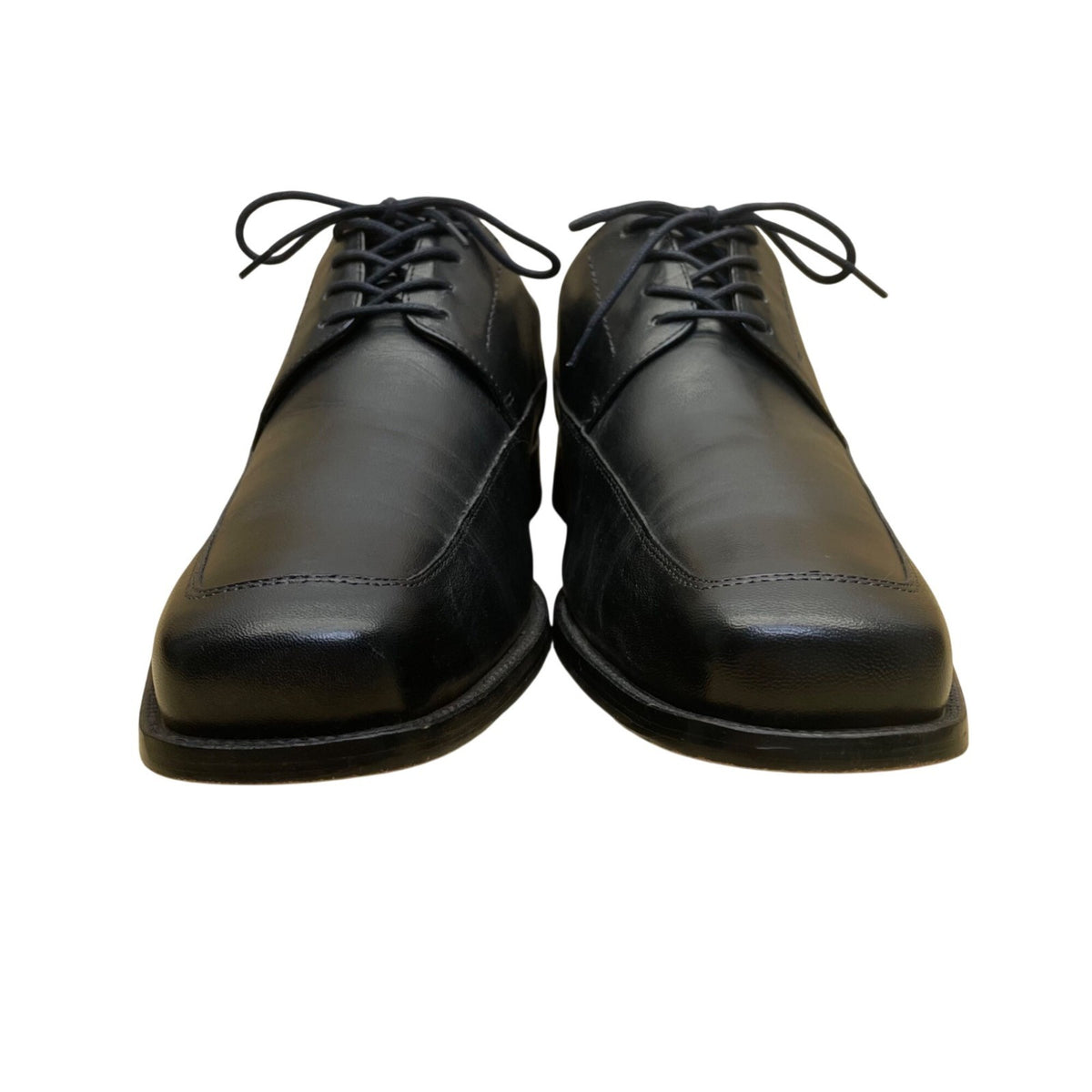 Johnston & Murphy Men’s Black Leather Lace-Up Dobson Moc Toe Oxfords Size 12W