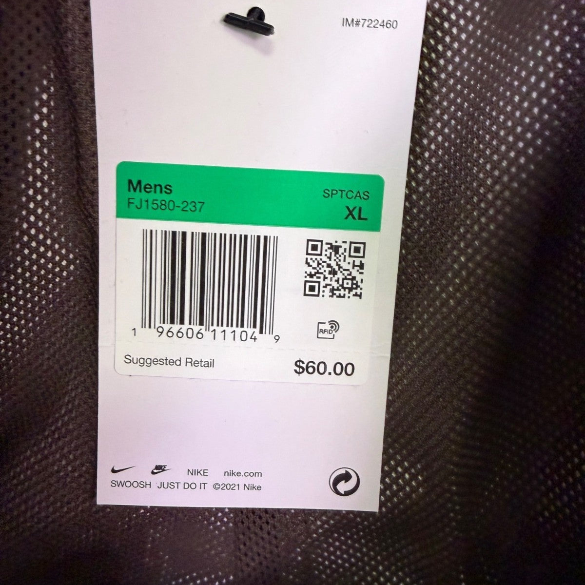 Nike Mens Black White Swim Trunks Standard Fit Above-Knee Geometric Print Sz L