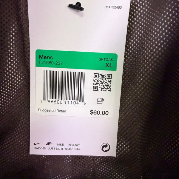 Nike Mens Black White Swim Trunks Standard Fit Above-Knee Geometric Print Sz L
