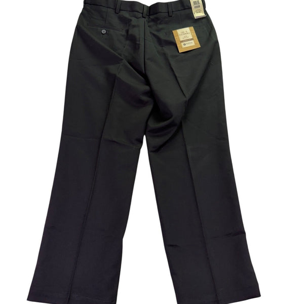 Haggar Mens Black Classic Fit Pleated Cool 18 Dress Pants Size 36W x 29L