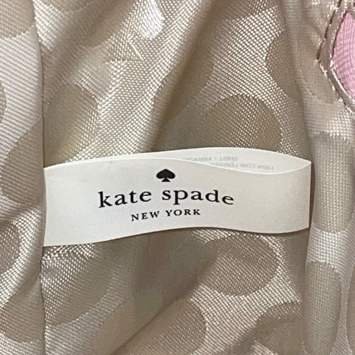 Kate Spade Women’s Pink Leather Adjustable Strap Compact Crossbody Tote Bag