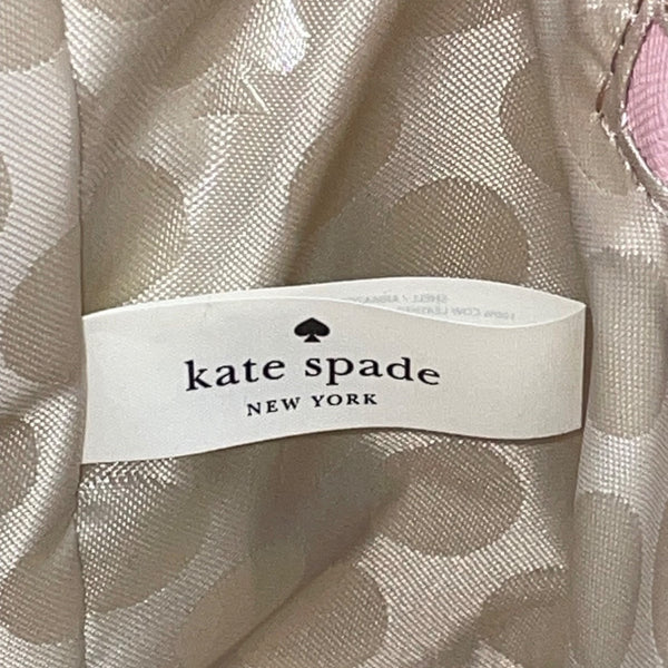 Kate Spade Women’s Pink Leather Adjustable Strap Compact Crossbody Tote Bag