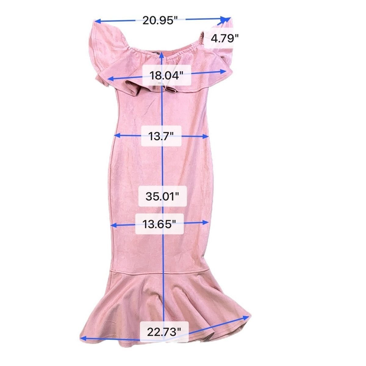 Fashion Nova Womens Pink Off Shoulder Ruffle Cocktail Mermaid Dress Size M