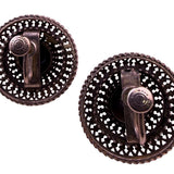 Vintage Lang Sterling Silver Round Cable Screw-Back Earrings Woven Dome Design