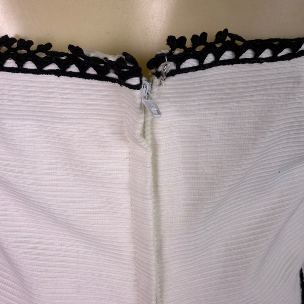 Victor Costa Women’s White & Black Dress & Blazer Set Elegant Lace Size 10