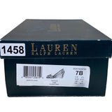 Lauren Ralph Lauren Women’s Lime Shantung Cecilia Peep Toe Wedge Shoes Size 7B