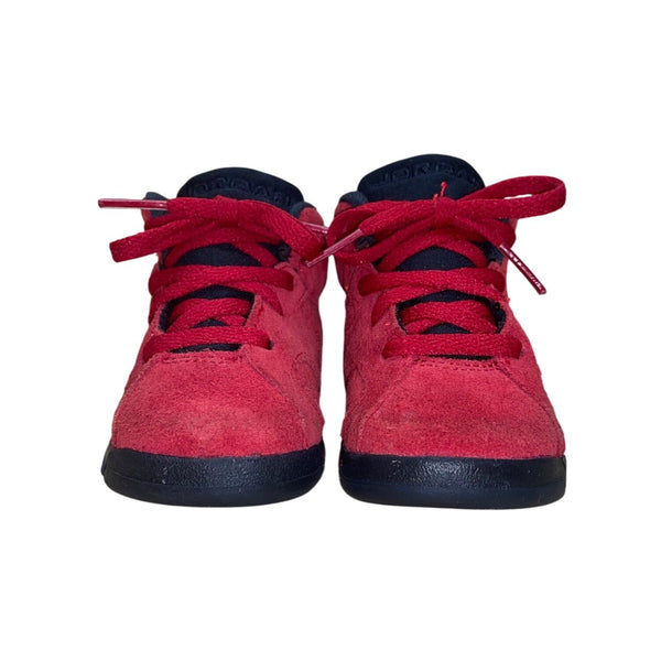 Air Jordan Kids Red Toro Bravo Retro 6 Suede Lace Up Basketball Shoes Size 5C