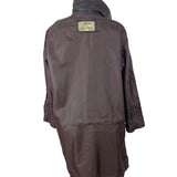 Shimba Womens Brown Exclusive Leather Coat Sz L