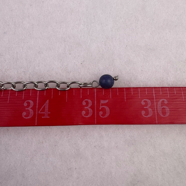 Chicos Womens Multicolor Beaded 3-Strand Necklace Silver Tone Adjustable Chain