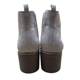 Dr. Scholls Women’s Putty Gray Fabric Block Heel Teammate Ankle Boot Size 8M