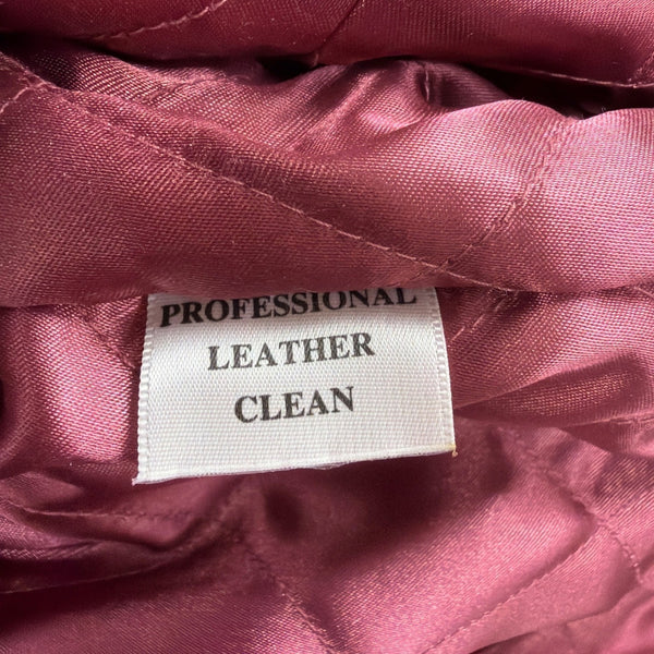 JL Studio Womens Mauve Genuine Leather Hooded Jacket Size 2X