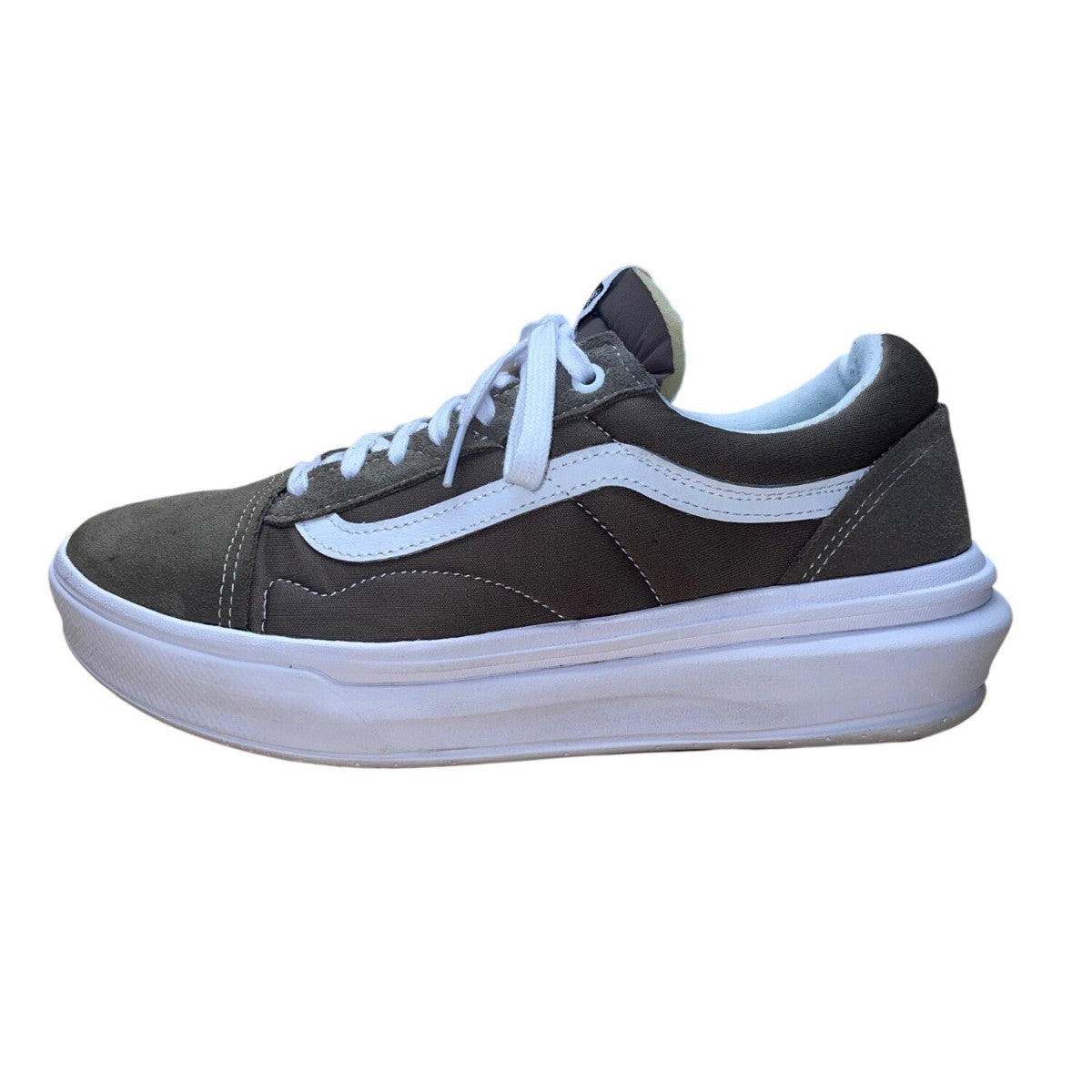 Vans Men’s Green & White Suede Canvas Low-Top Skateboarding Sneakers Size 11