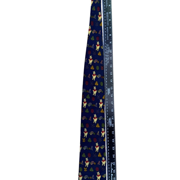 Disney Mens Blue Winnie The Pooh Patterned Necktie By Exquisite Apparel