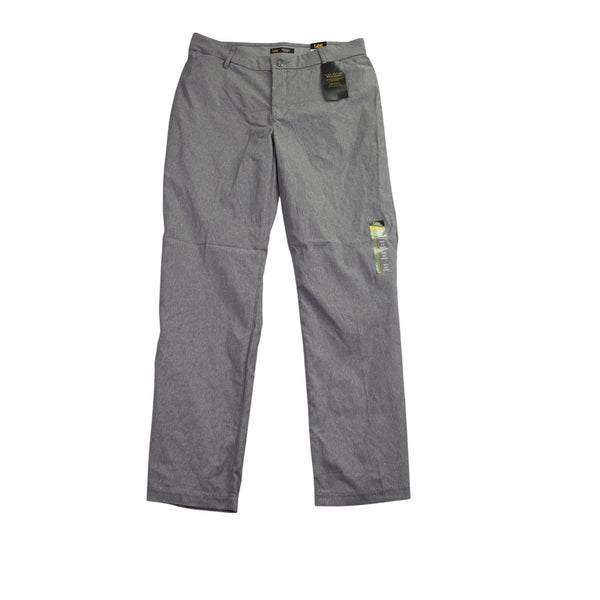 Lee Womens Gray Trousers Regular Fit Flex Motion Waistband Mid Rise Sz10 Short