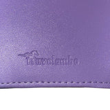 Travelambo Women’s Purple Faux Leather Patterned Button Design Clutch Wallet