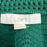 Loft Womens Green Cotton Sleeveless Crochet Knit Tank Top Size L
