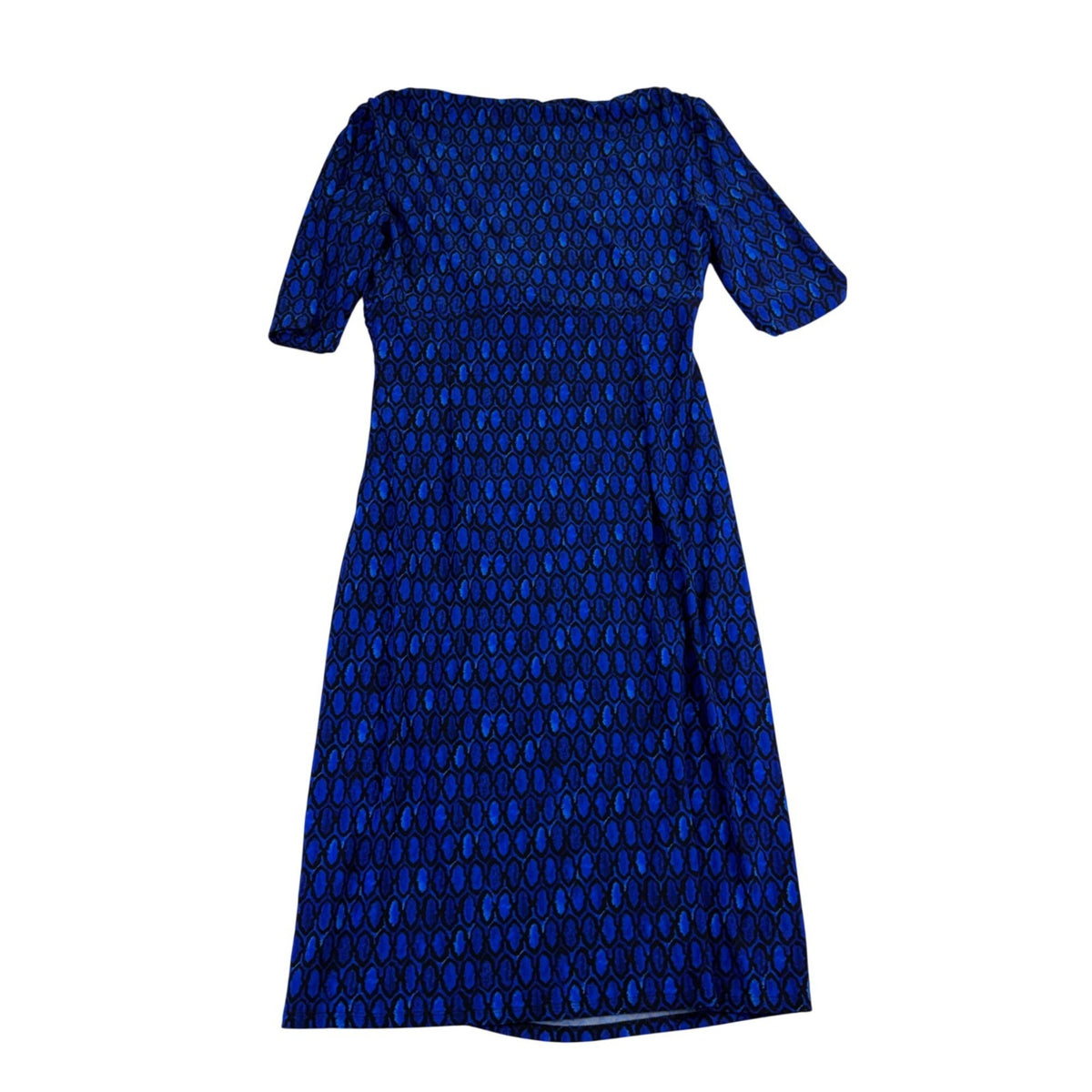 Lauren Ralph Lauren Womens Blue Wrap Dress Animal Print Short Sleeve  Size 6