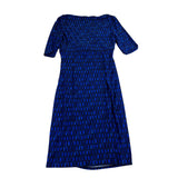 Lauren Ralph Lauren Womens Blue Wrap Dress Animal Print Short Sleeve  Size 6