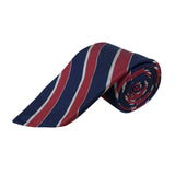 Brooks Brothers Mens Red & Navy Striped Silk Tie Classic All Season Necktie 57