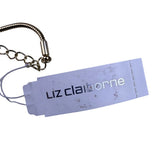 Liz Claiborne Womens Gold Tone Beaded Necklace Adjustable Length Faceted Accents